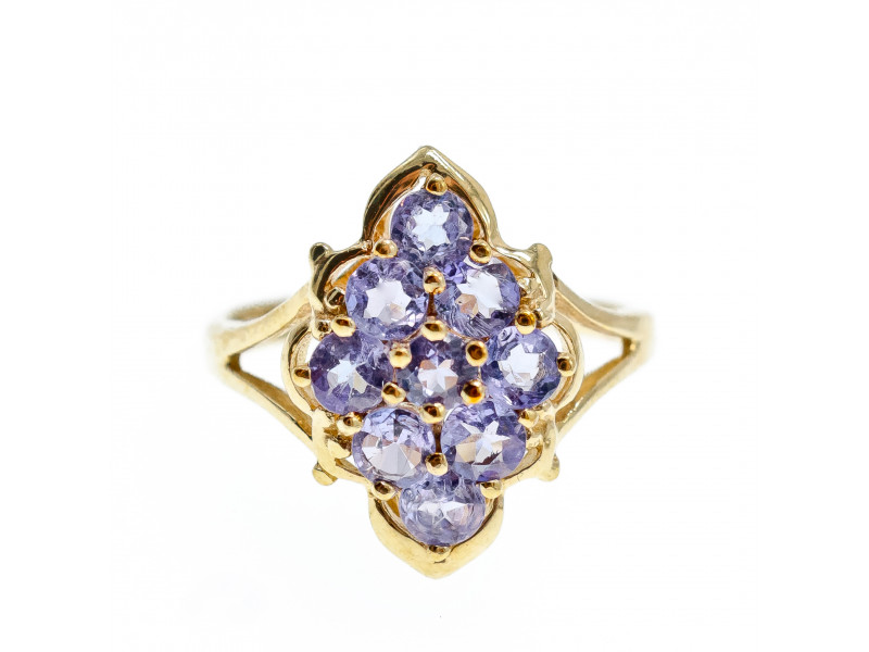 

Золотое Кольцо 10К (417 проба) с Иолитом Натуральный Sky Jewelry 001897
