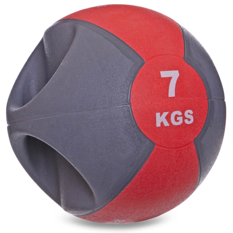 

Мяч медицинский медбол Modern с двумя рукоятками 7 кг, код: FI-2619-7-S52