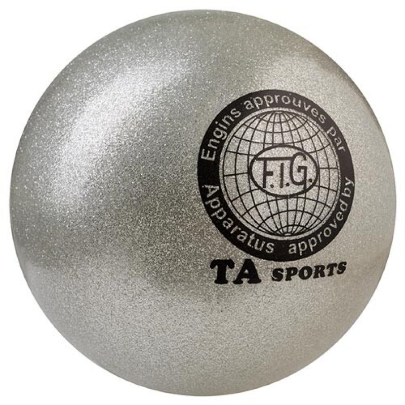 

Мяч гимнастический TA SPORT, 400грамм, 19 см, глиттер, серебро, код: TA400-11-WS