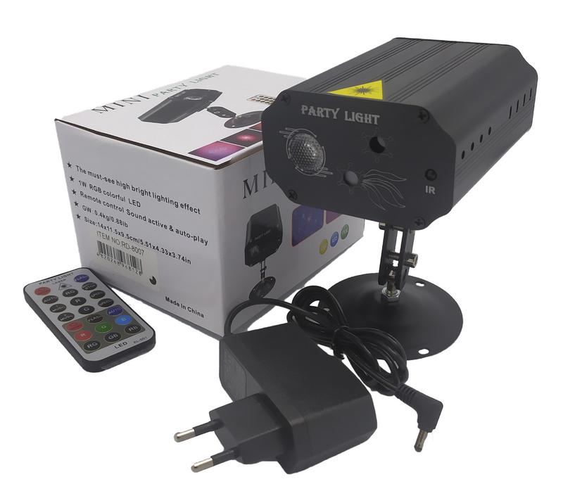

Лазерная установка + Пульт для дискотек и вечеринок RD-8007L RGB Black (М-316)