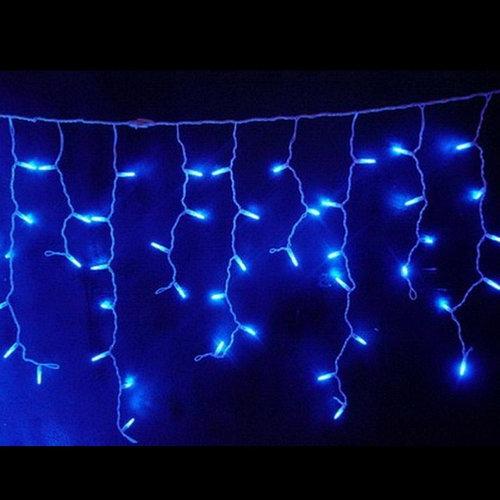 

Профессиональная уличная гирлянда 120LED бахрома синяя на черном проводе Street garland (М-323)