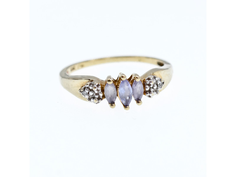 

Золотое Кольцо с Танзанитом и Бриллиантами Натуральный Sky Jewelry 002155