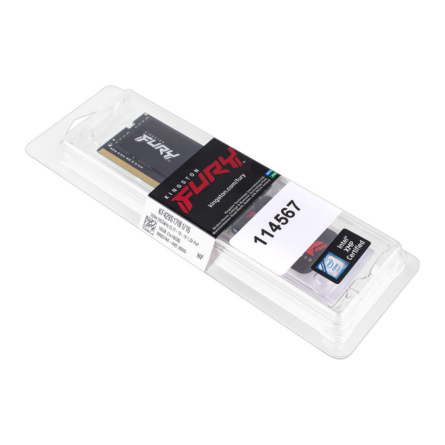 

Модуль памяти SO-DIMM DDR4 16GB 2933MHz PC4-23500 Fury Impact HyperX, 1.2V, CL17 (KF429S17IB1/16)
