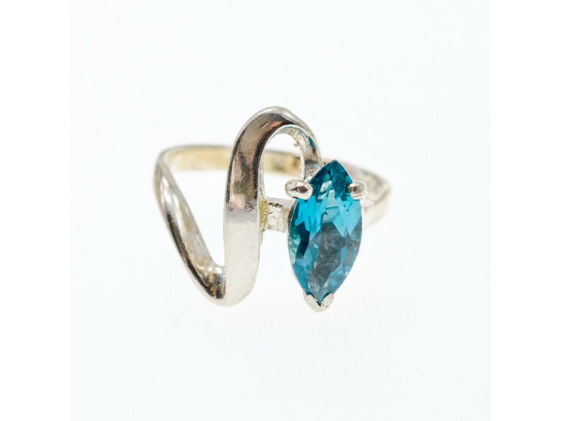 

Серебряное кольцо с аквамарином Желание Натуральный Sky Jewelry 002624