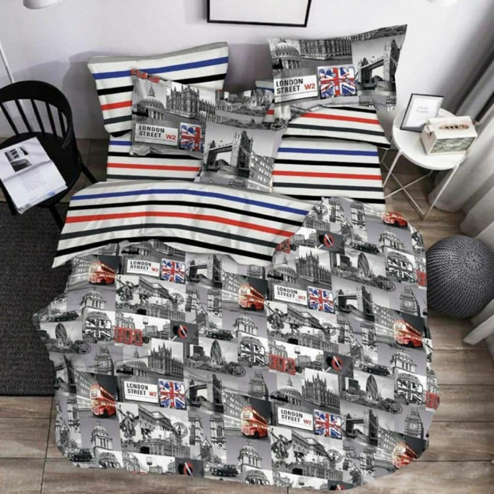 

Простынь MirSon Бязь 17-0538 London Street 150x220 см