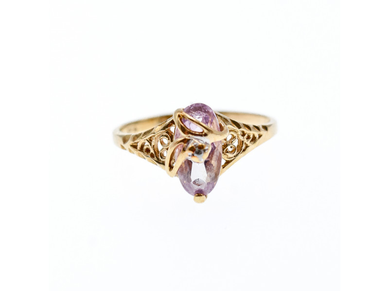 

Золотое Кольцо с иолитом и бриллиантом Натуральный Sky Jewelry 002298