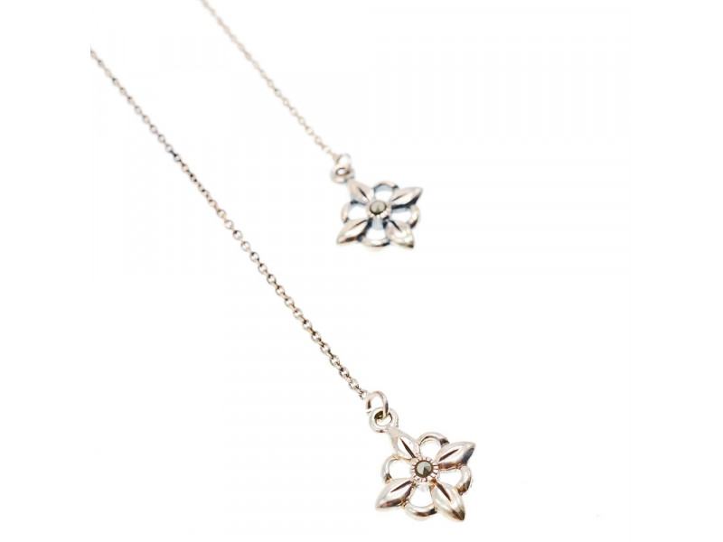 

Серебряные серьги-протяжки (продевки) с марказитом Натуральный Sky Jewelry 002560