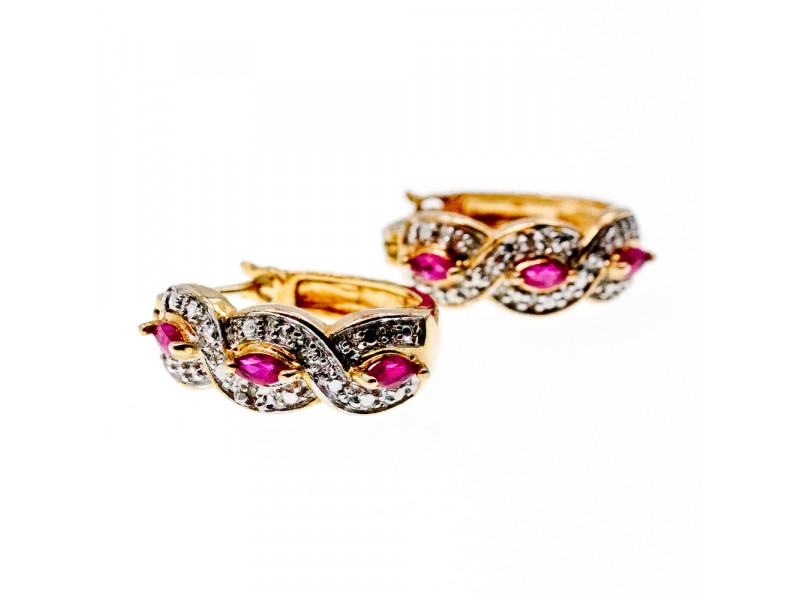 

Серебряные Серьги в позолоте с розовым Топазом Натуральный Sky Jewelry 001976