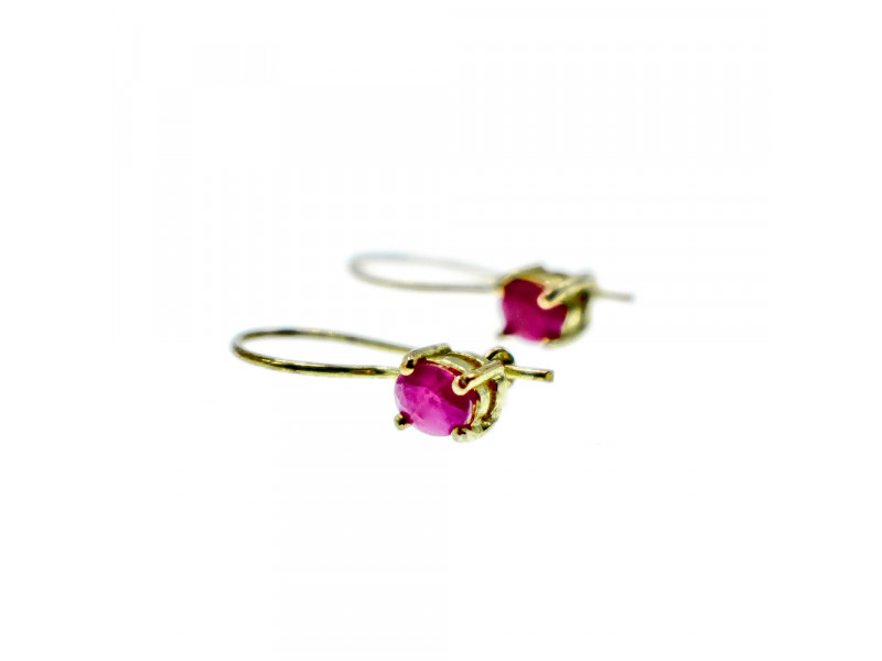 

Серебряные Серьги в позолоте 925 проба с Рубином Натуральный Sky Jewelry 001772
