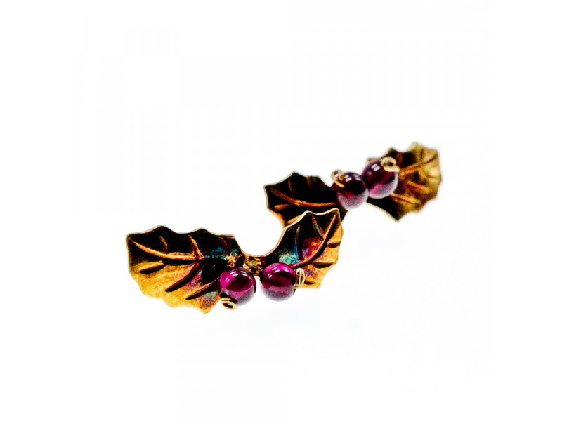 

Серебряные серьги в позолоте с агатом Листва Натуральный Sky Jewelry 002691