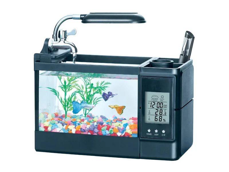 

Настольный USB Аквариум-органайзер 32х10х20 см TG-03L