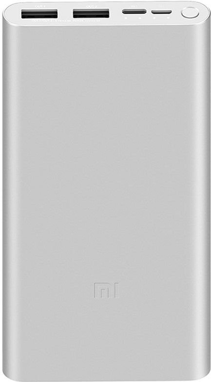 

УМБ Xiaomi Mi Power Bank 3 10000 mAh 2xUSB 18W Fast Charge PLM13ZM Silver