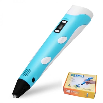 

3D ручка 3D PEN-2 MyRiwell ORIGINAL с LCD дисплеем для 3Д рисования ребенку Розовая (с пластиком в комплекте) (11807)