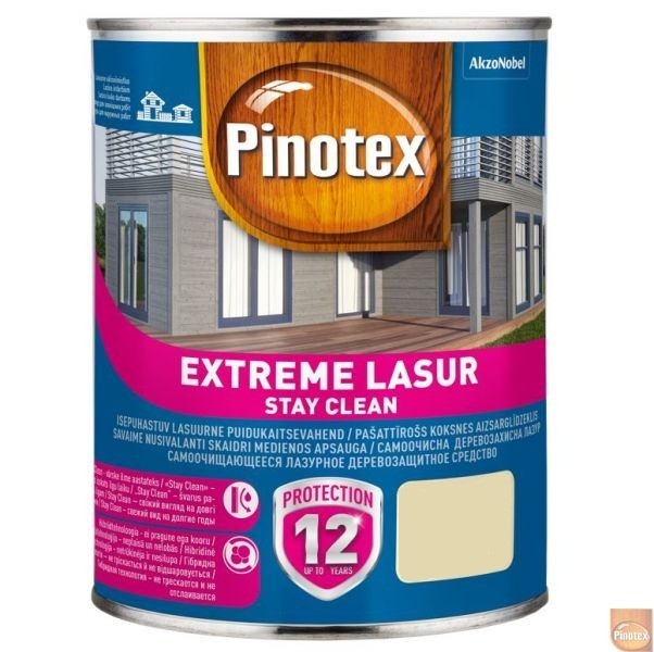 

Самоочищающаяся деревозащитная лазурь PINOTEX EXTREME LASUR снег 1 л