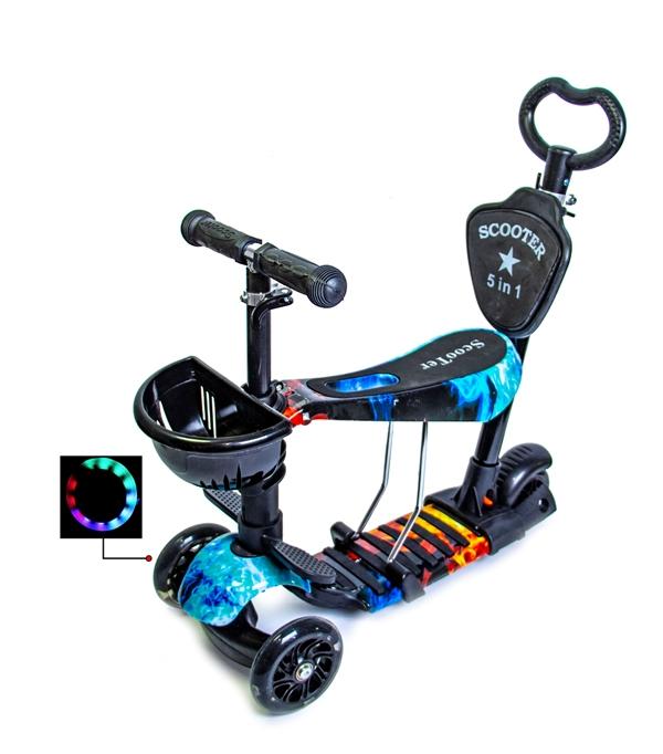 

Самокат 5 в 1 Scooter Огонь и Лед Светящиеся колеса (SD 883545660)