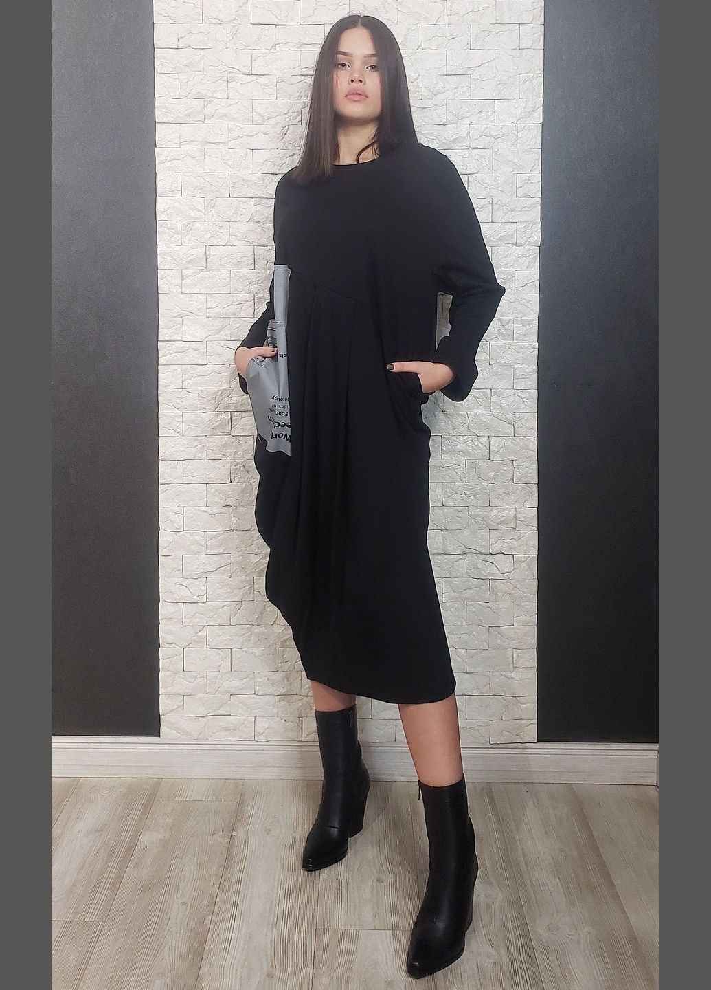 

Платье Di classe черный  23-0502, Платье Di classe черный One size 23-0502