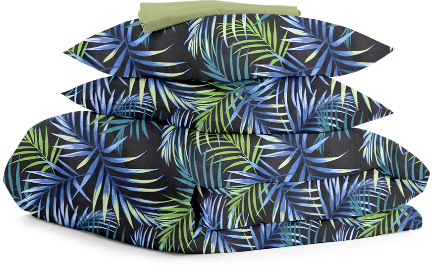 

Комплект постельного белья Cosas Foliage Black Olive 160x220 см