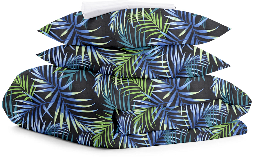 

Комплект постельного белья Cosas Foliage Black White 2x160x220 см