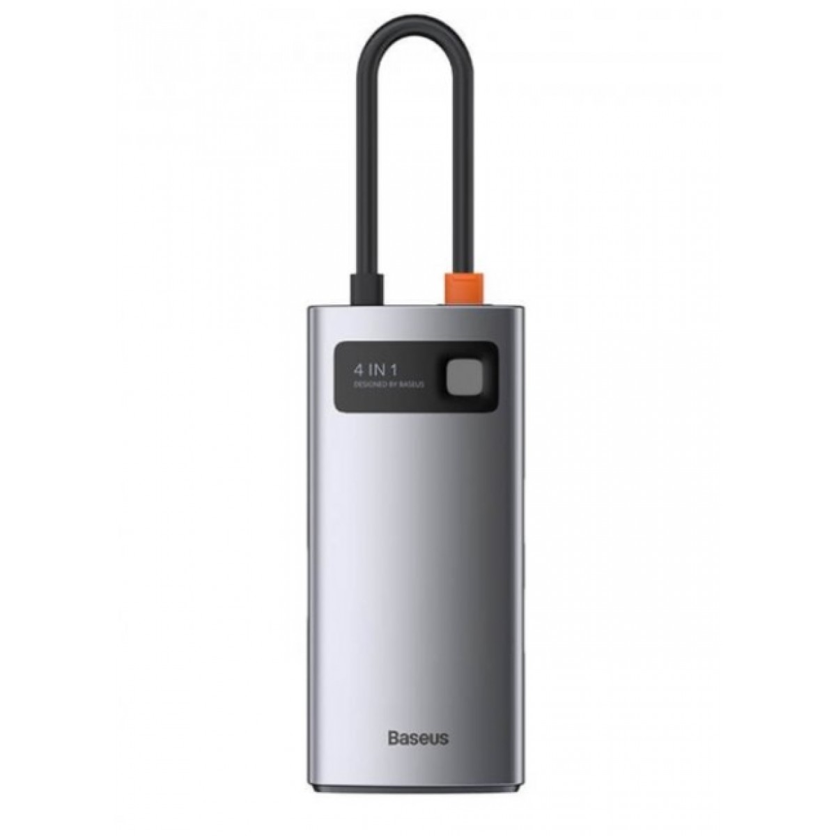

Переходник USB-хаб Baseus Metal Gleam Series 4-in-1 Multifunctional Type-C HUB Docking Station, серый