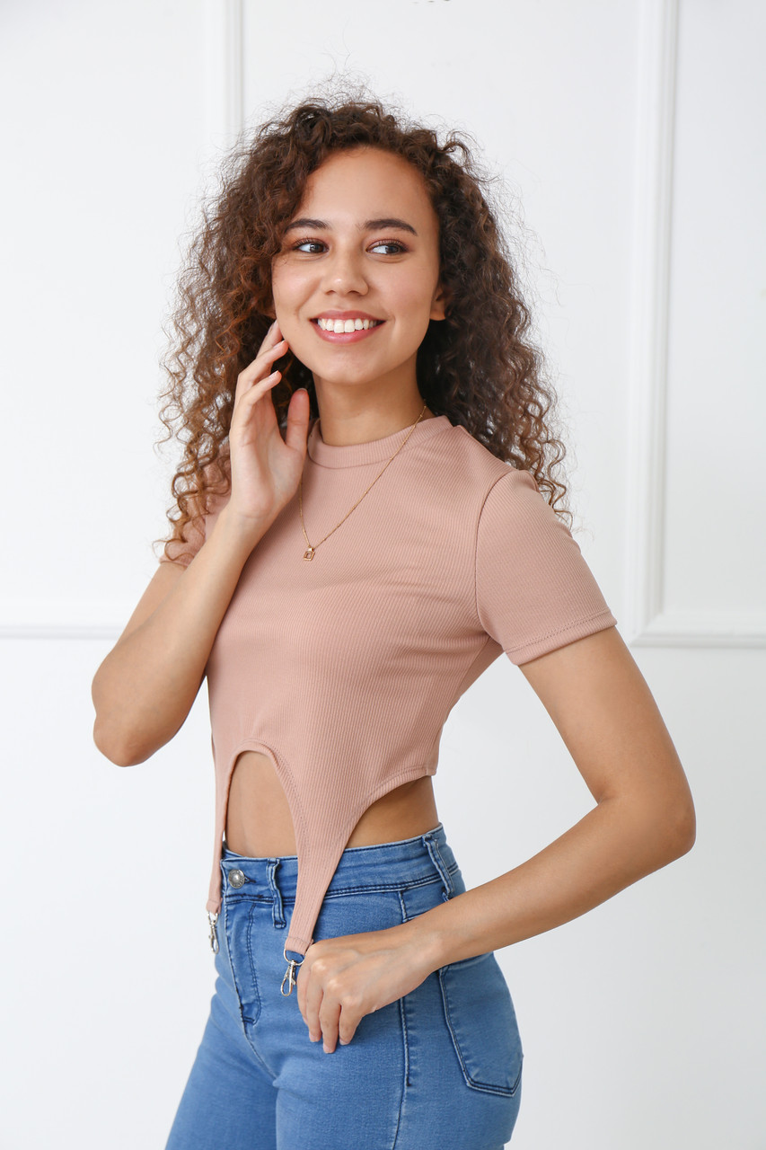 

Короткий летний топ Fahion Girl "Malta"  капучино, Короткий летний топ Fahion Girl "Malta" 46-48 капучино