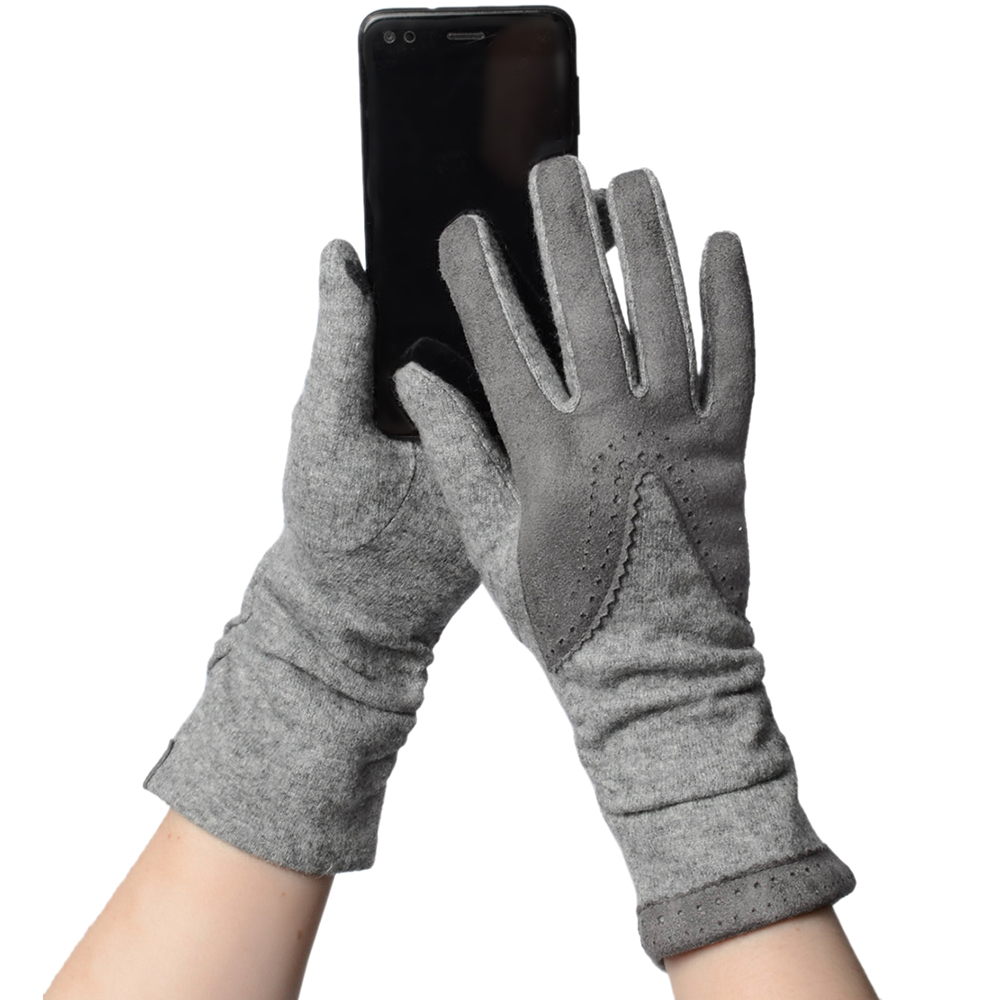 

Перчатки женские шерстяные touch screen, TG996-grey, S