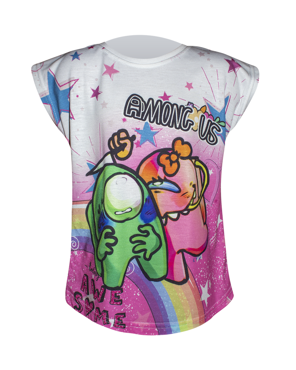 

Футболка для девочки Амонг ас Rainbow 146