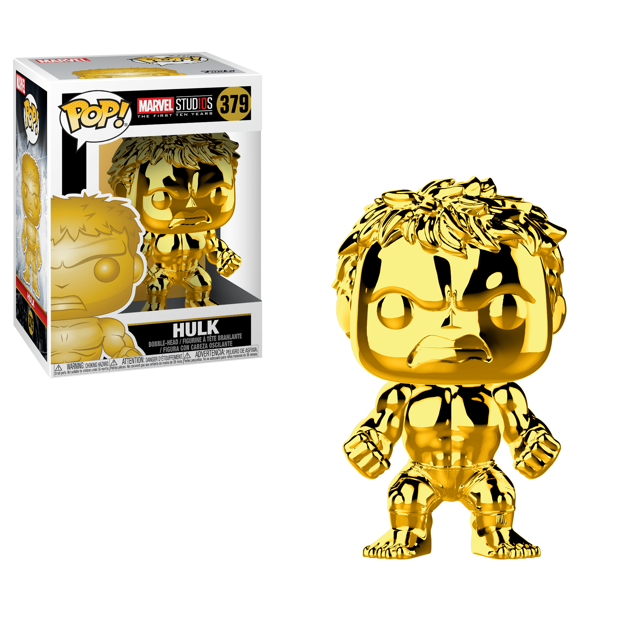 

Игровая фигурка Funko POP! Серии Марвел: 10 лет - Халк (Золотой Хром), 9,6 см