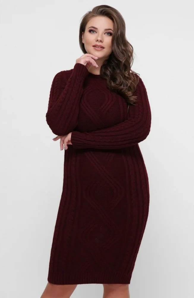 

Fashions • Платье вязаное Аманда Fashions  бордовый (548-аш, Fashions • Платье вязаное Аманда Fashions 46-52 бордовый (548-аш)