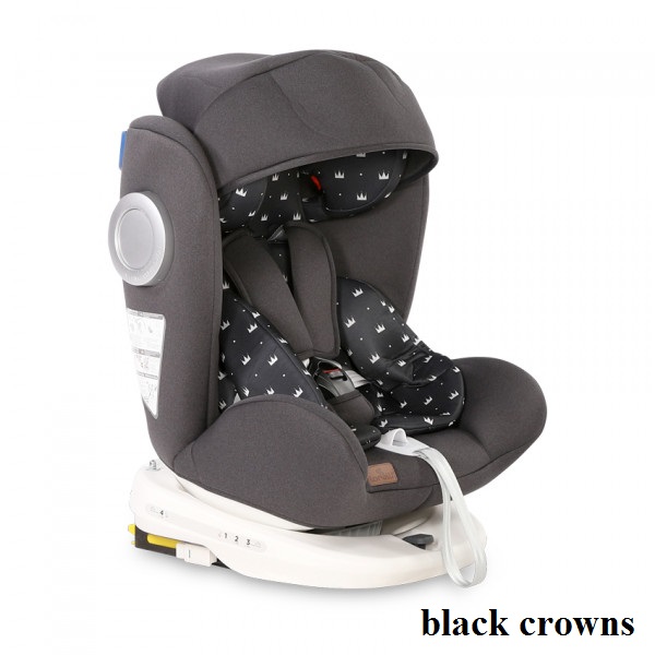 

Автокресло Lorelli LUSSO SPS ISOFIX (0-36кг) (black crowns)