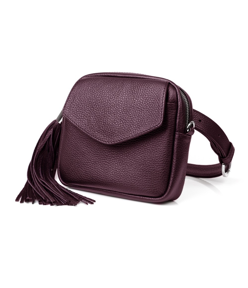 

Кожаная сумочка 2 в 1 кроссбоди-поясная Intent Eva С107 марсала (С107-10)