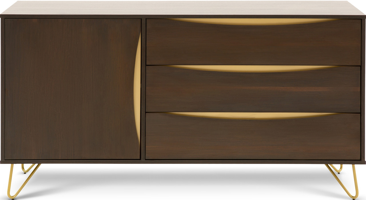 

Буфет коричневый Nino murena bronze 3 ящика Carveli