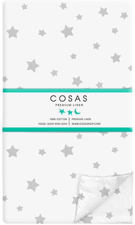 

Пододеяльник Cosas Grey Star 180х220 см
