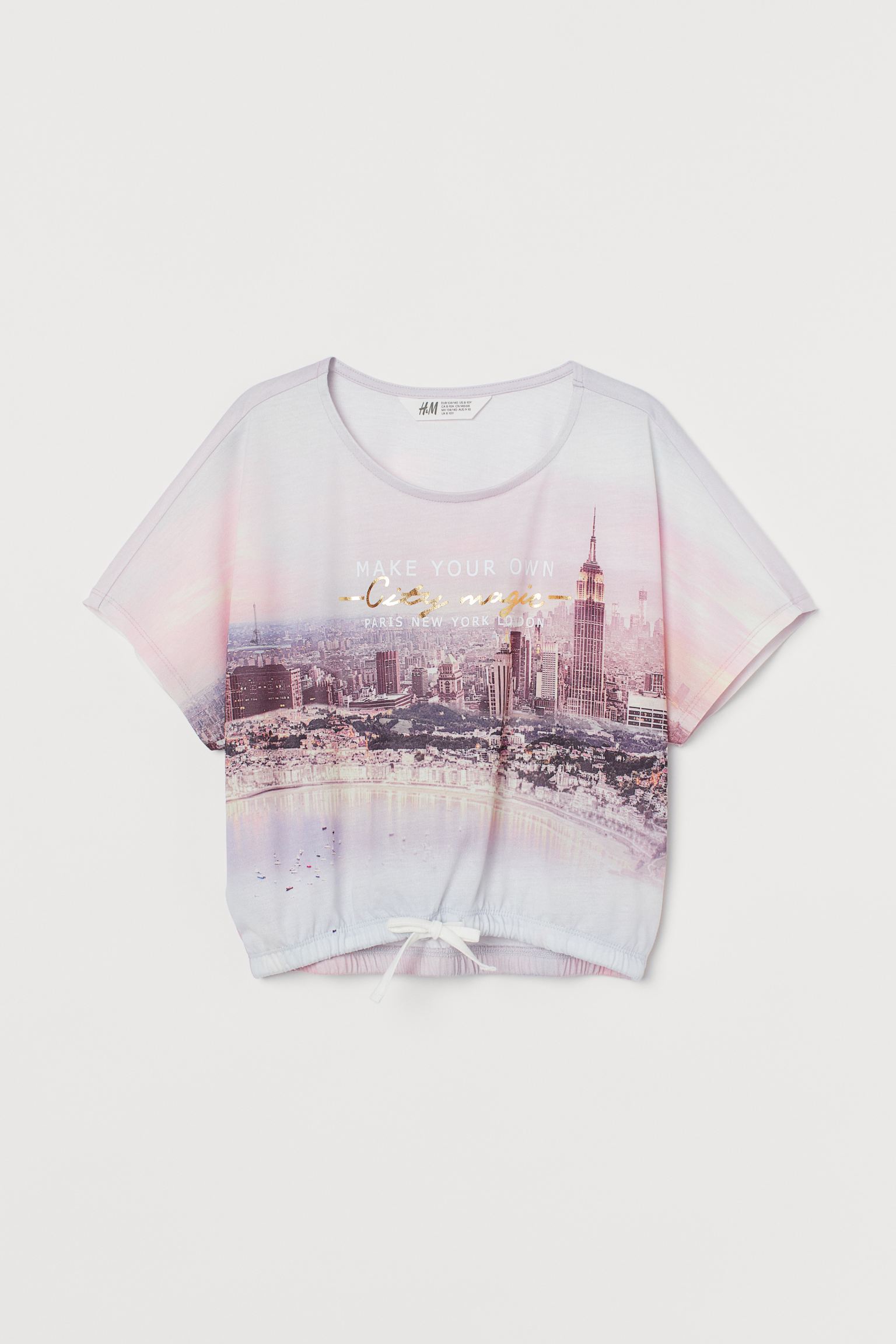 

Футболка H&M 170см бело фиолетовый 9058053661