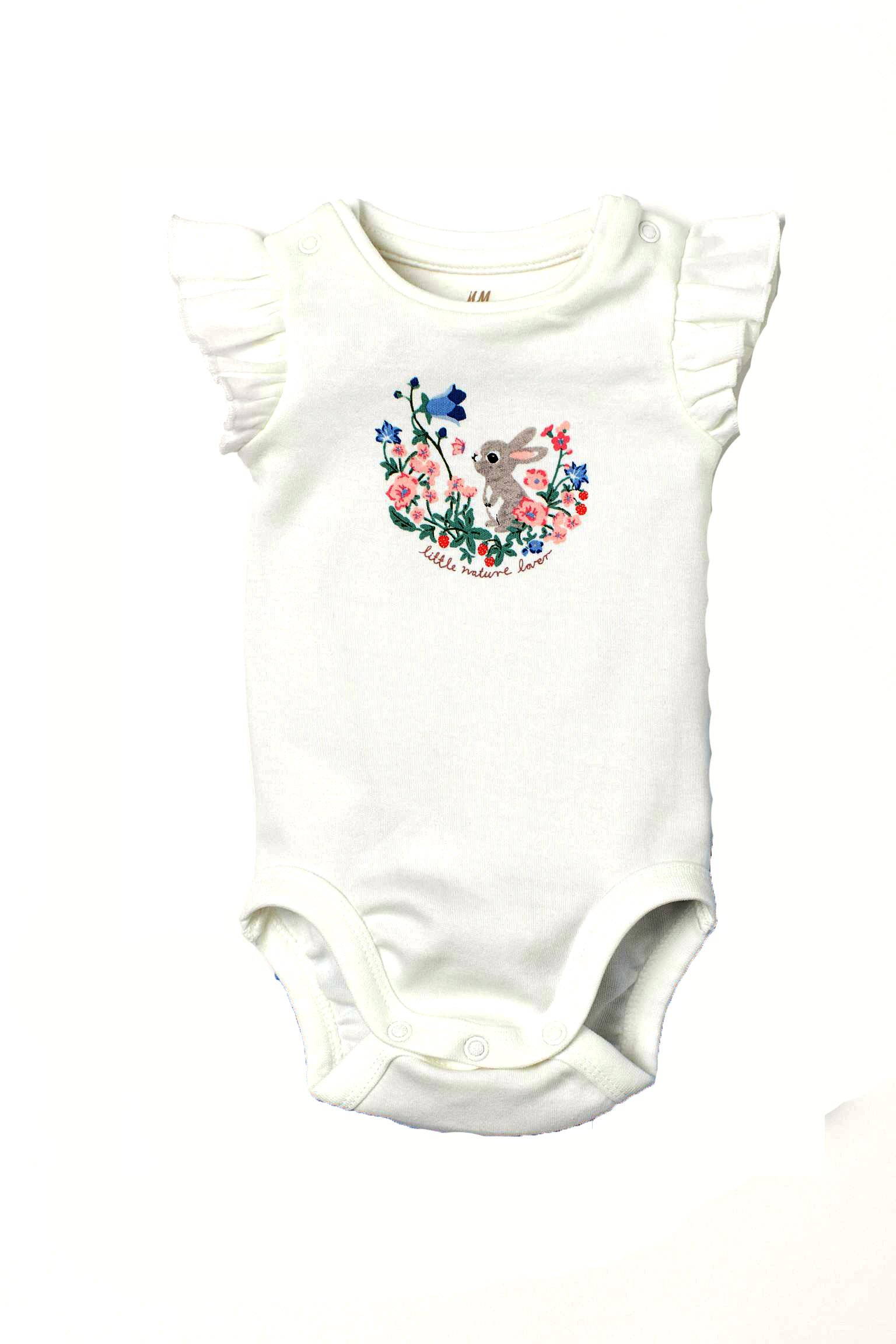 

Боди H&M 68см белый зайчик 20108418721