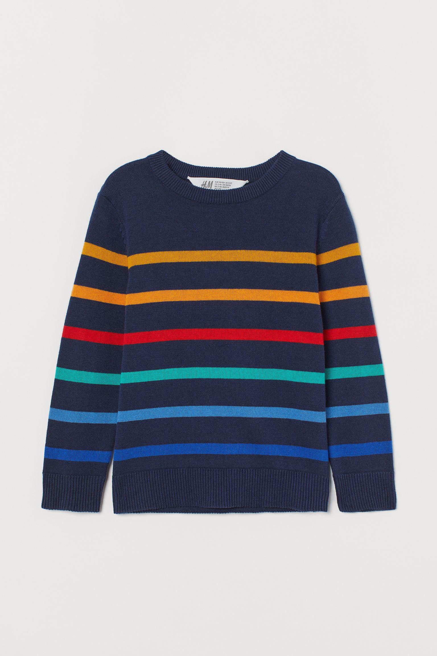 

Джемпер H&M 110 116см темно синий полоска 19106969912