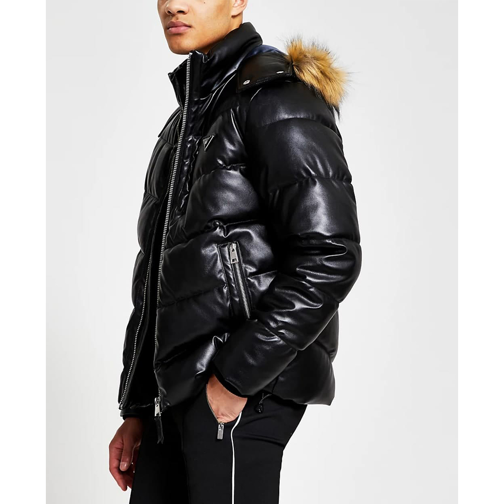 

Куртка-пуховик из искусственной кожи River Island 50