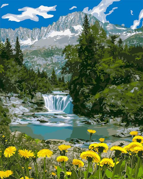 

Набір для розпису по номерах. "Гірський водограй" 40*50см KHO2283 (4823104321422)