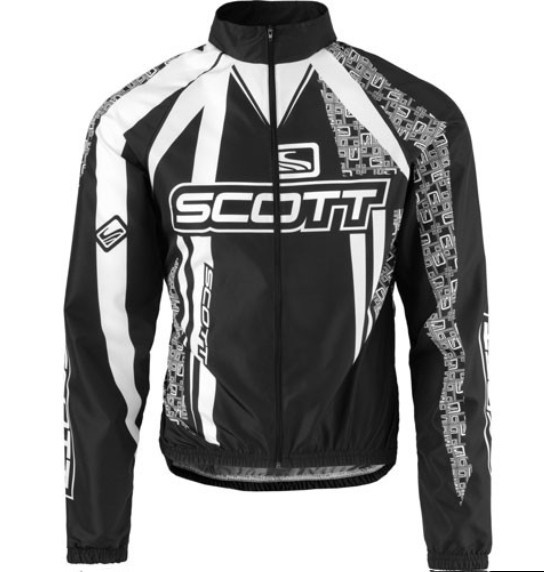 

​Велосипедная куртка Scott Authentic Windbreaker черно-белая L