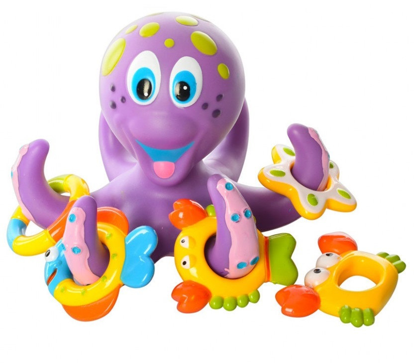 

Игрушка для купания FG Осьминог AQ 0001 Фиолетовый/Разноцветный + 5 колец