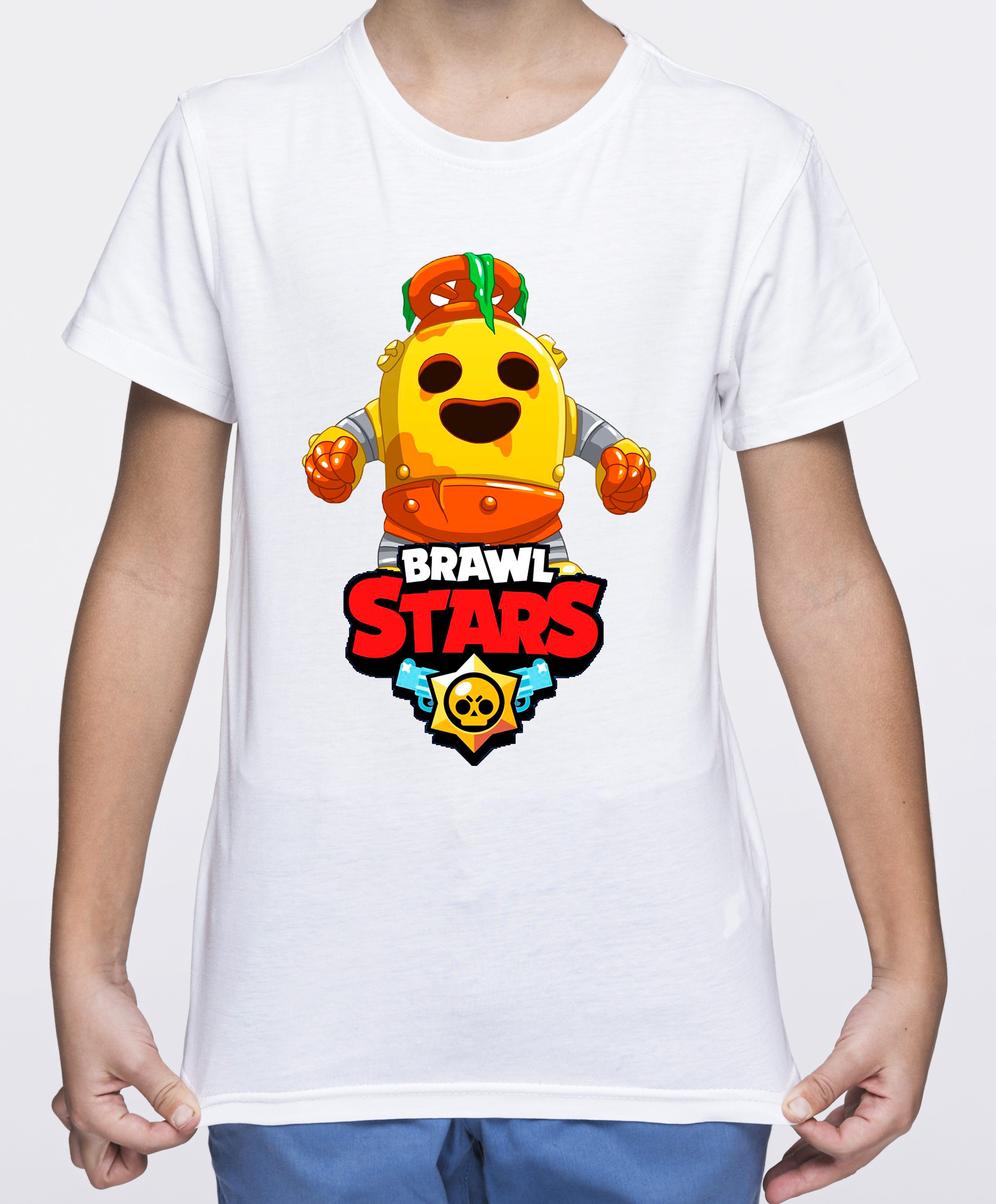 

Футболка хлопковая Fruit of the Loom Brawl Stars Белая 140 см Y3T140