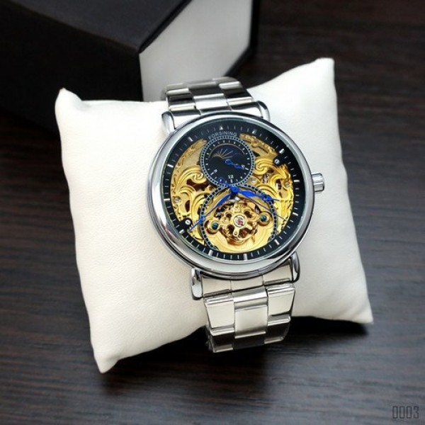 

Мужские часы наручные водонепроницаемые Forsining Original Silver-Gold (1059-0003G-AB)