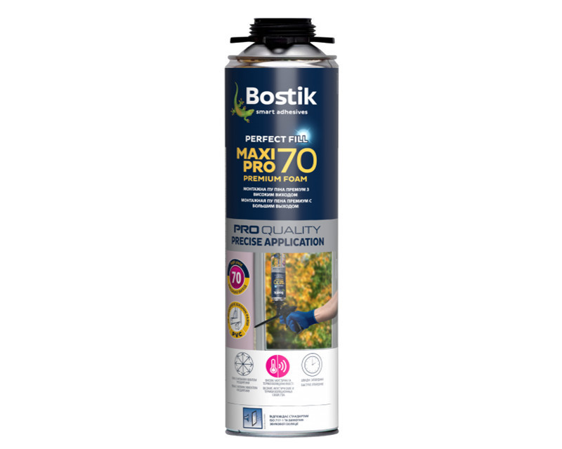 

Пена монтажная BOSTIK MAXI PRO 70 PREMIUM с увеличенным выходом (870 мл)