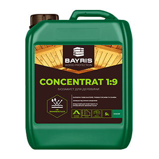 

Биозащита для древесины "Concentrat 1:9" (Зеленая) 5