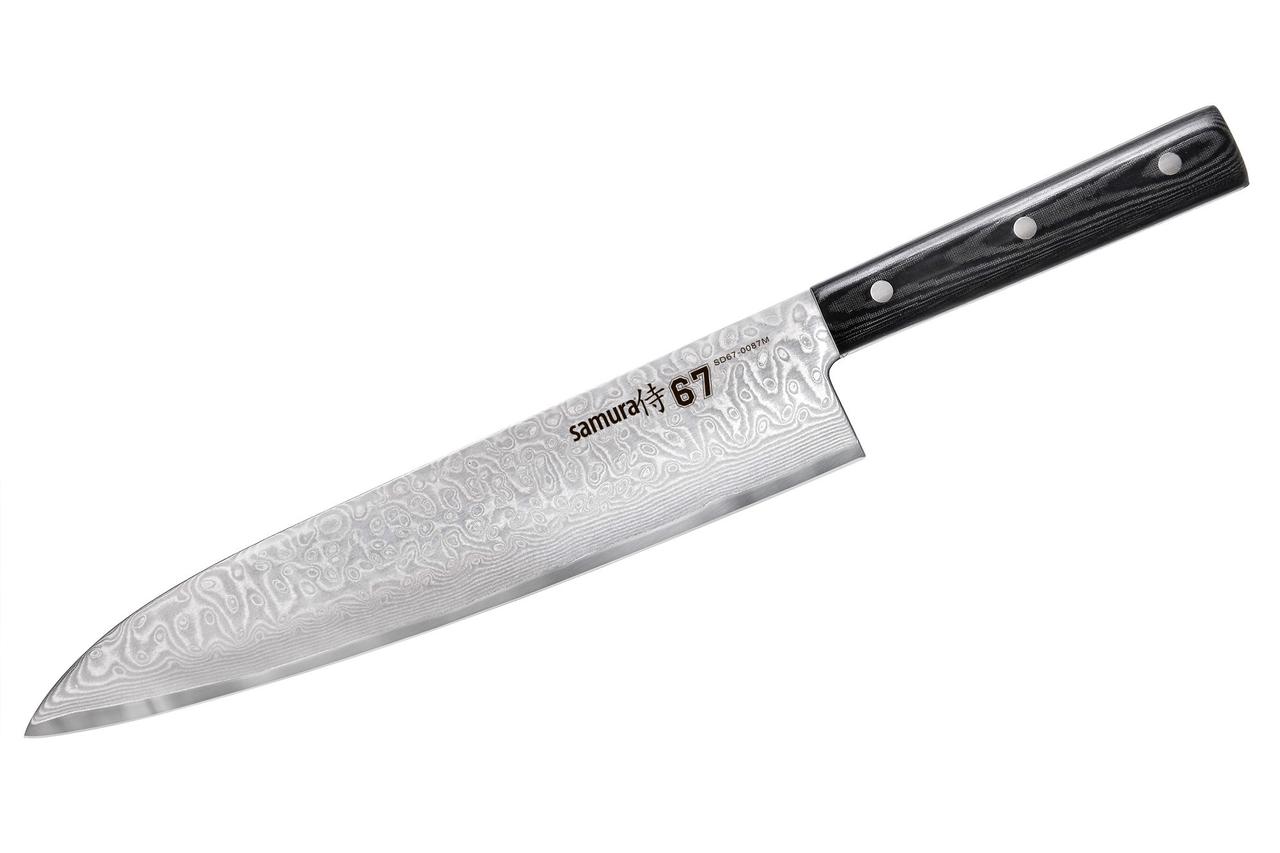 

Нож кухонный Гранд Шеф Samura 67 Damascus, 240 мм