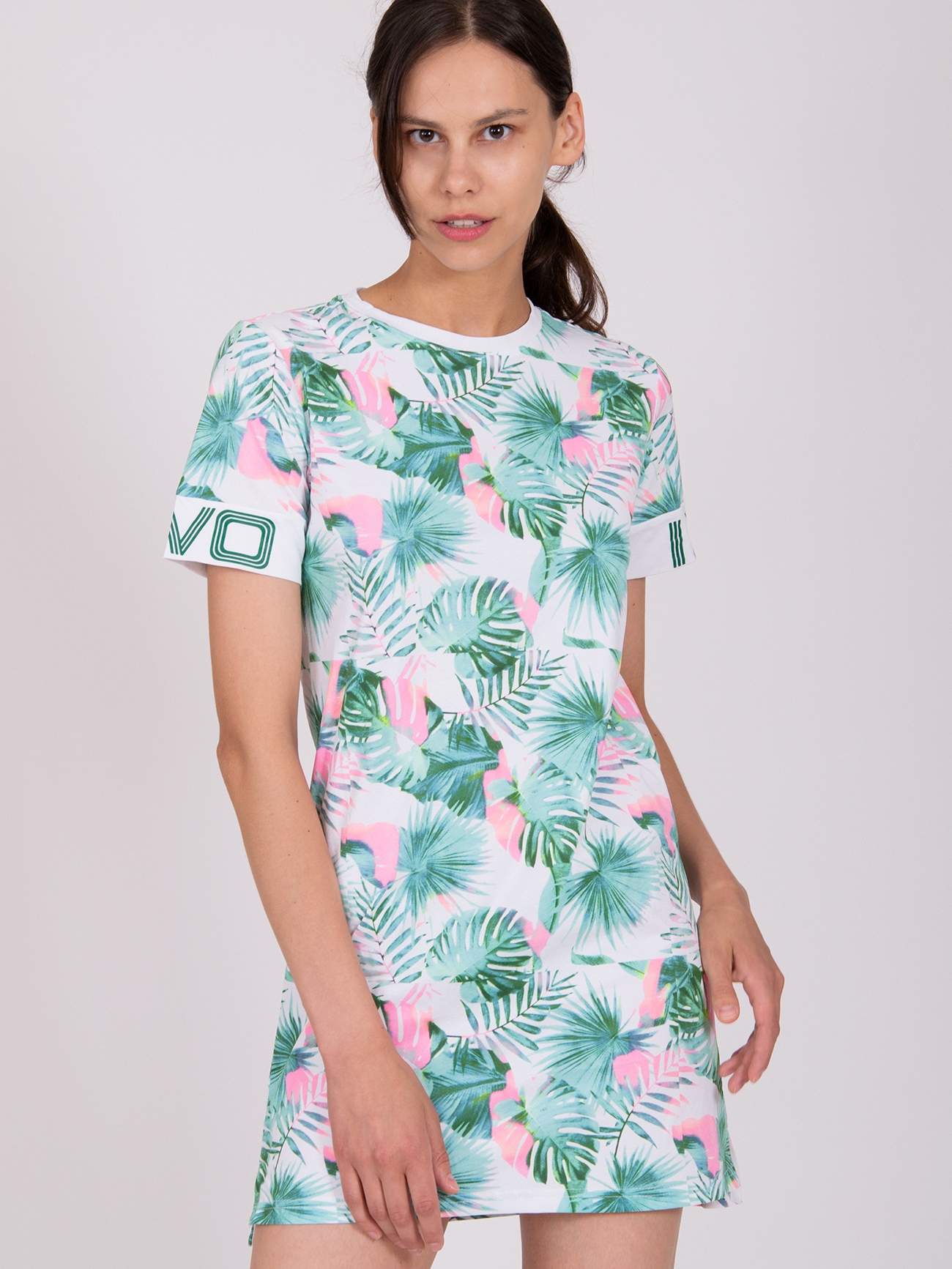 Акція на Сукня-футболка міні літня жіноча Evoids 552170-111 XL Різнокольорова від Rozetka
