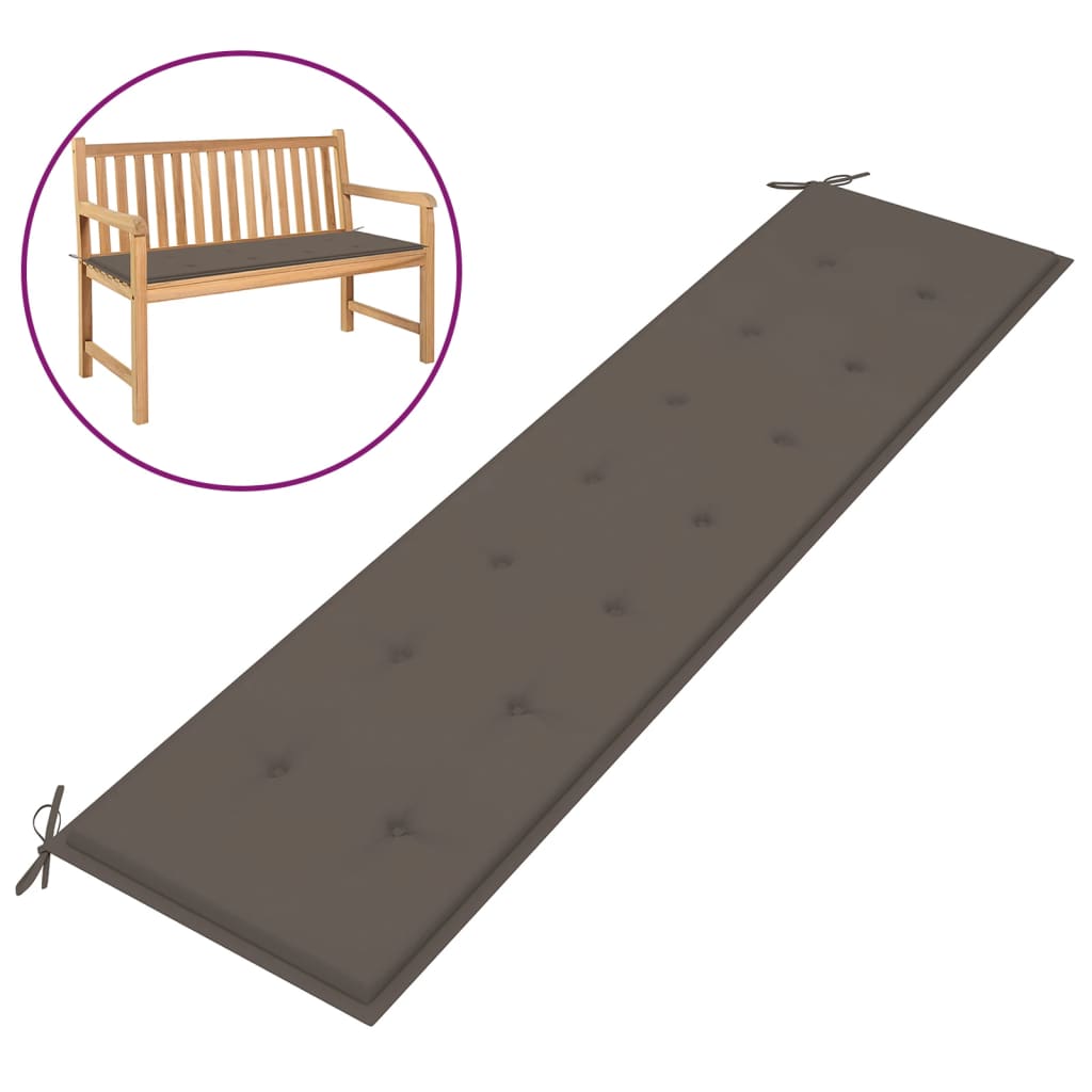 

Подушка Shumee для садової лавки сіра 200 x 50 x 4 см