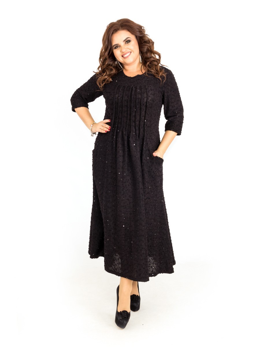 

Платье Ninele Style однотонное  Черное (387-3черное, Платье Ninele Style однотонное 56 Черное (387-3черное)