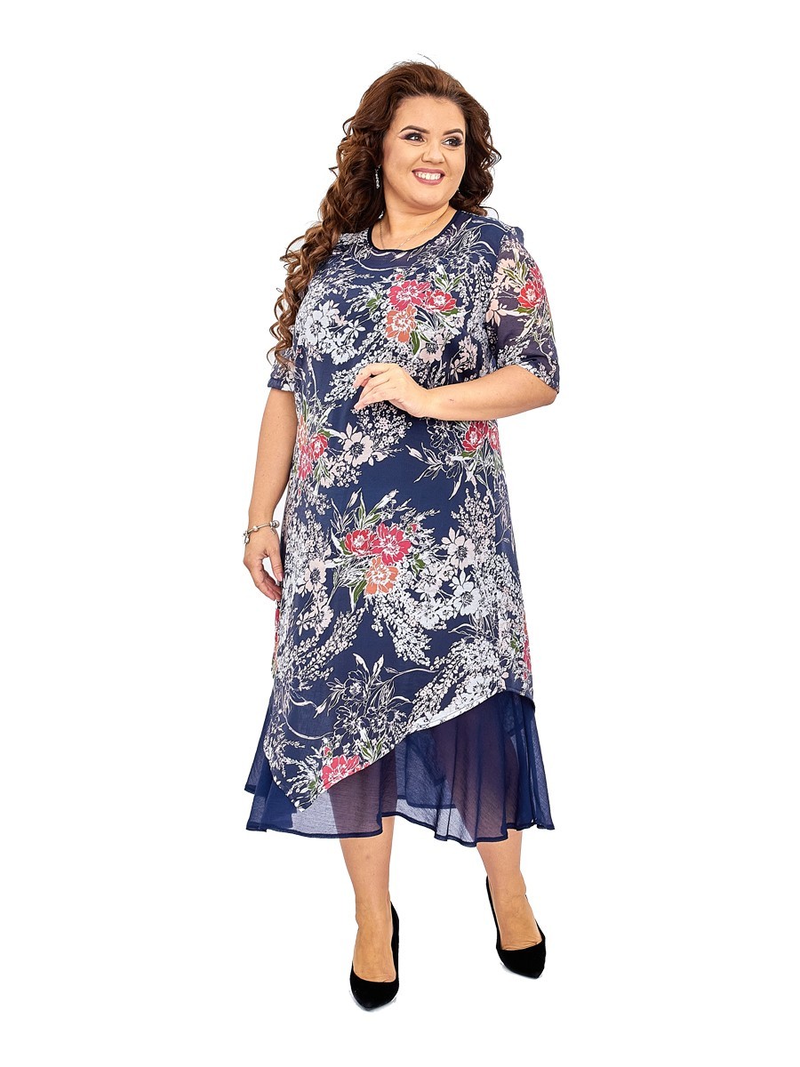

Платье Ninele Style  синее (439, Платье Ninele Style 58 синее (439)
