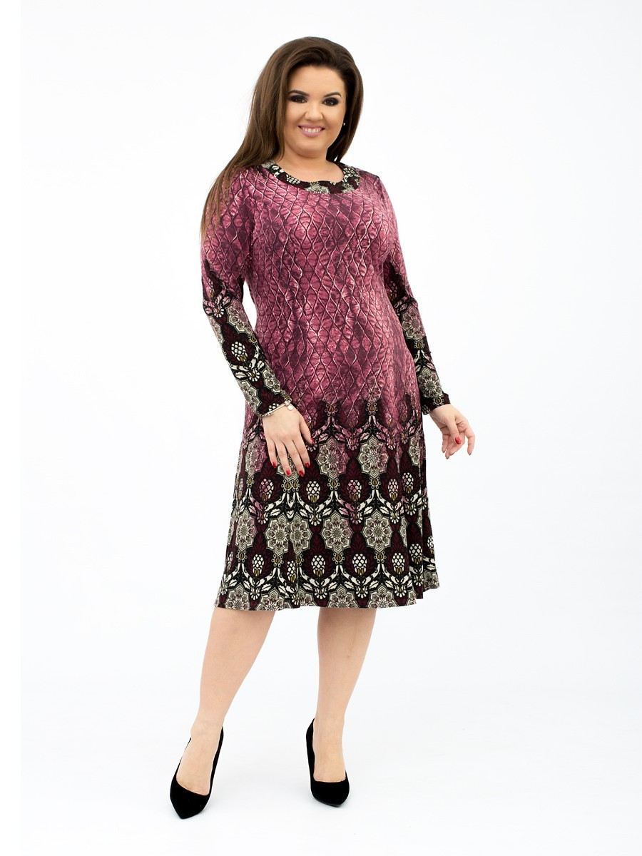 

Платье Ninele Style 158-1  Бордовое, Платье Ninele Style 158-1 60 Бордовое