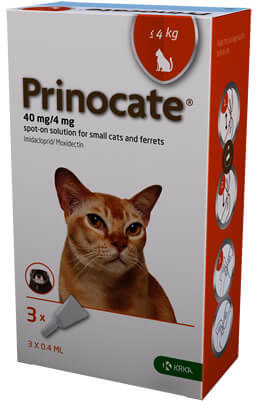 

Капли от блох и паразитов KRKA Prinocate (Принокат) для котов до 4кг 0.4 мл №3